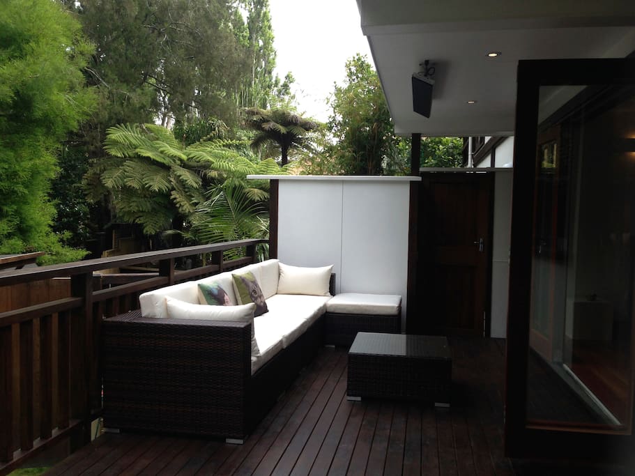 Your deck outside the master bedroom.