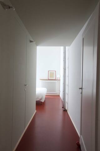 View of the hallway to the bedroom