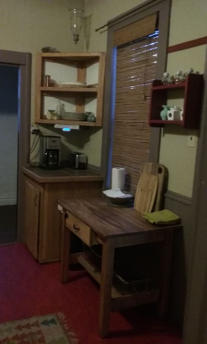 A coffee station - I'll provide fresh-ground beans and 1/2 and 1/2.