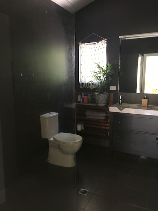 Private, modern bathroom