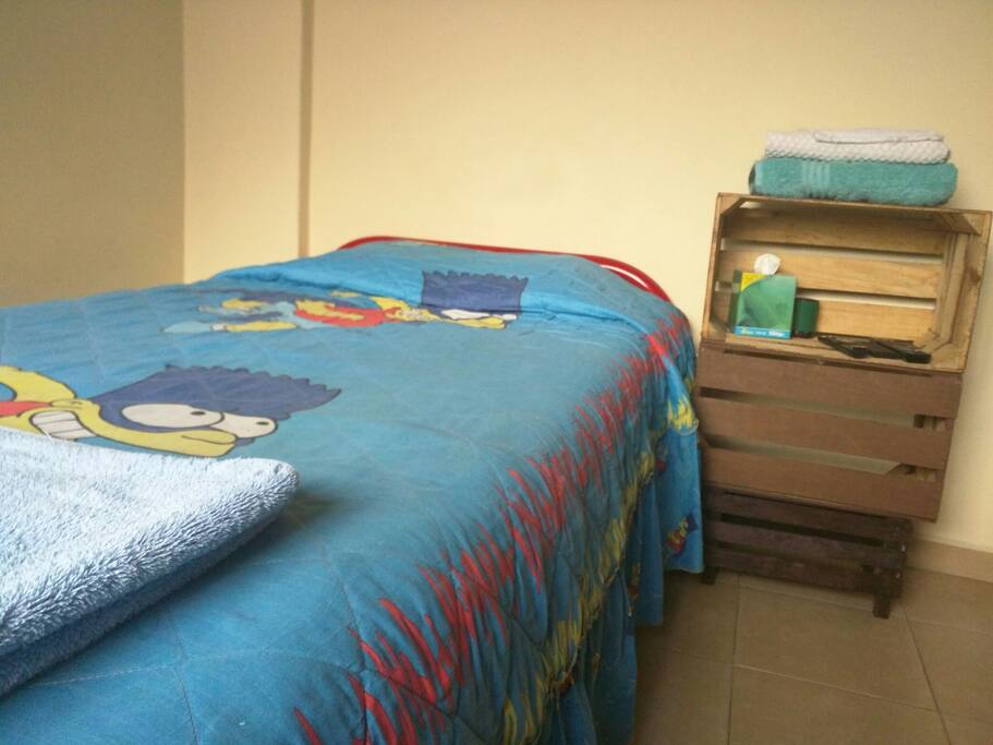 Este es el cuarto a ocupar, cama individual con closet y todos los servicios ya mencionados incluidos.