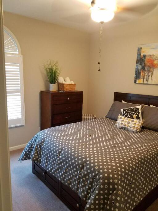 Room with fan and light