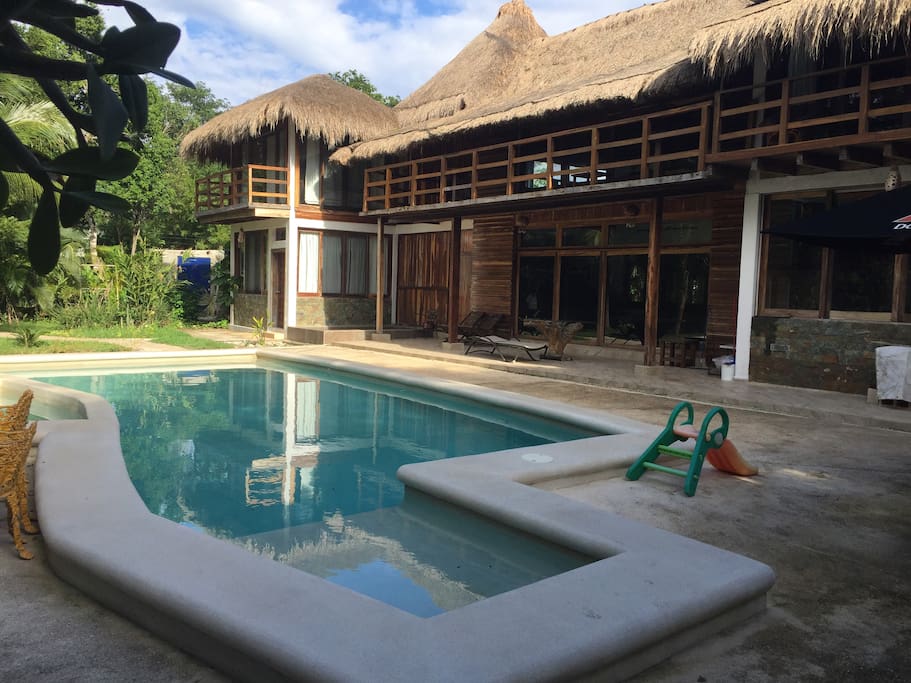 Swimming pool front view