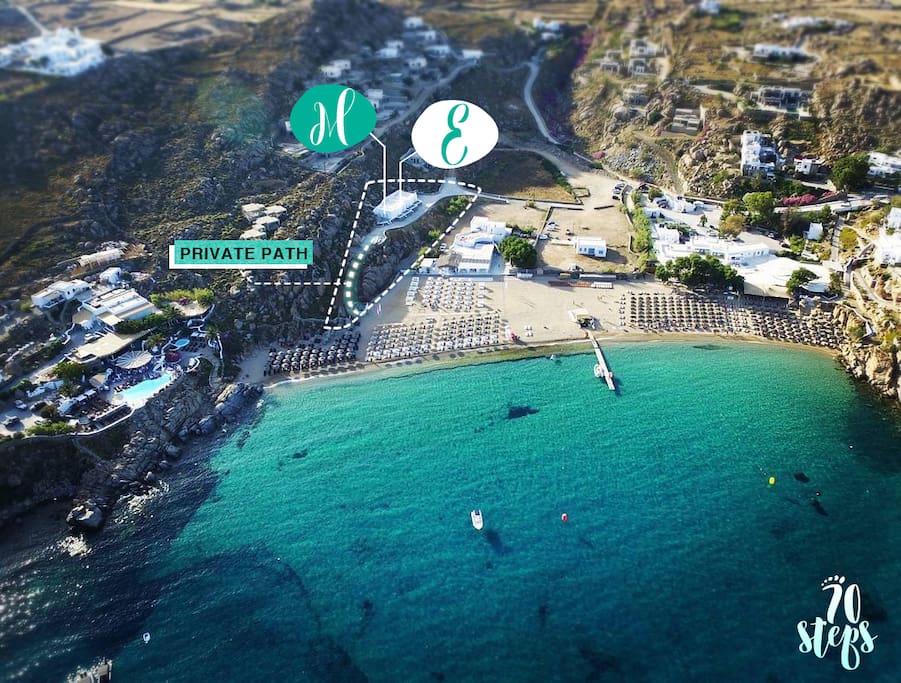 70 Steps location at Super Paradise Beach
