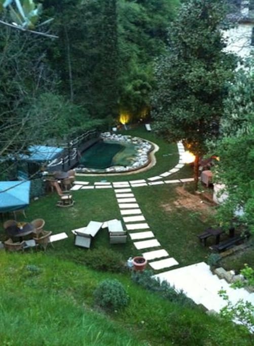 giardino visto dall'alto