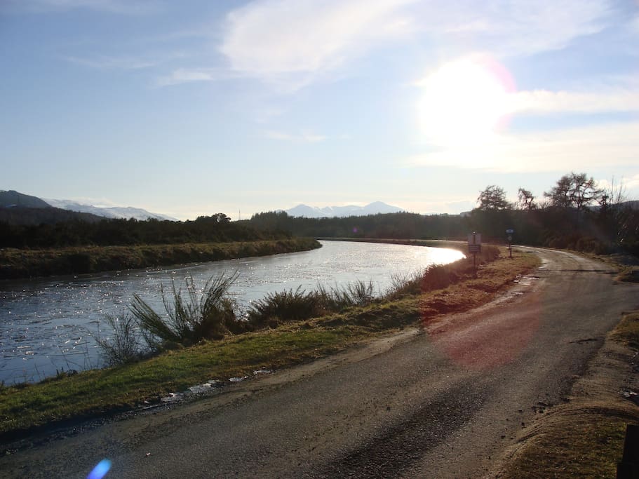 Looking down the Caledonian Canal