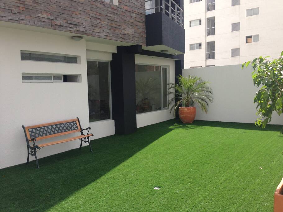 Social area on rooftop