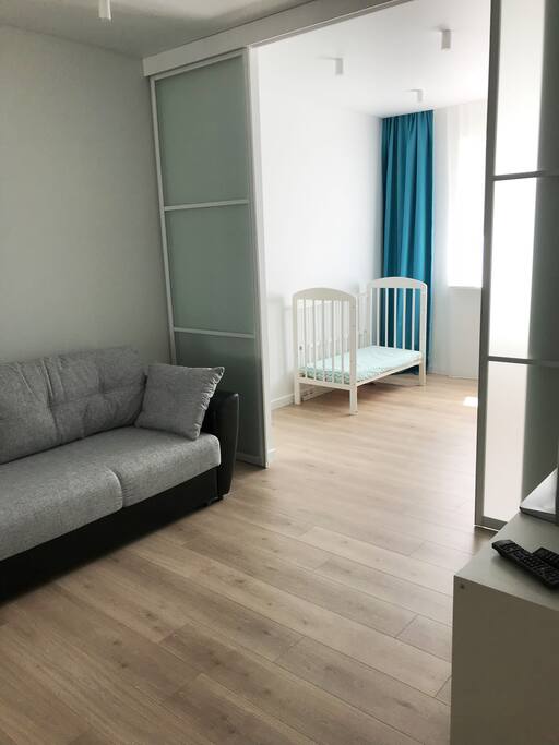 This room is divided into 2 separate rooms, sofa room is around 12 sqm and baby room is around 10 sqm