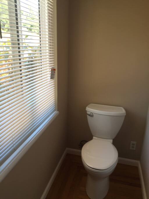 Private bathroom with new toilet