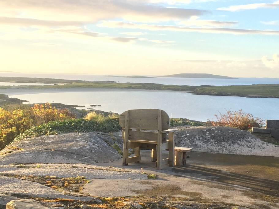 Looking on to dogs bay beach from the side of Nanas