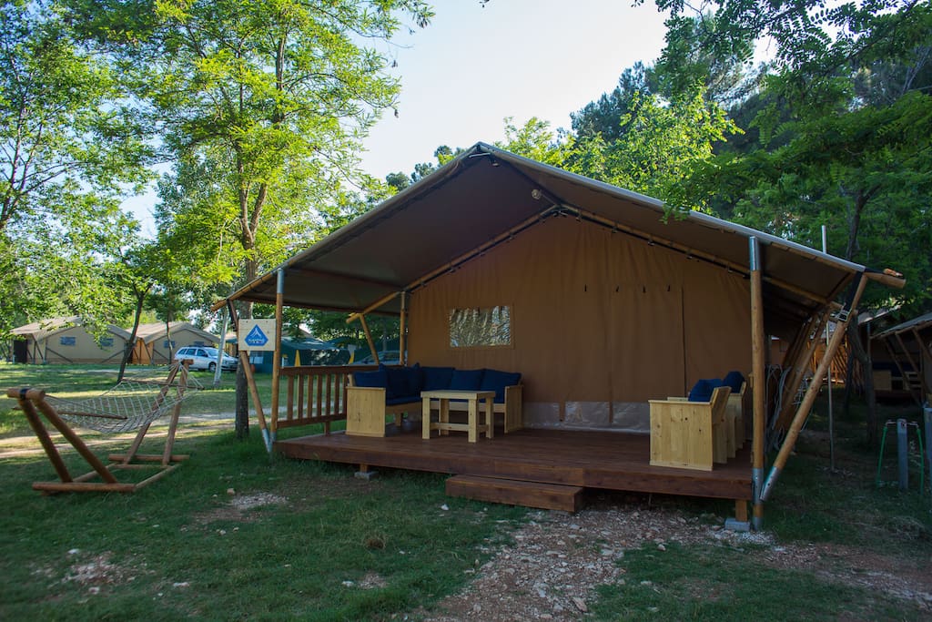 Blue tent