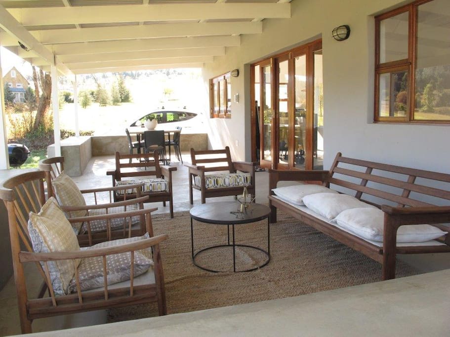 View of the full verandah living space