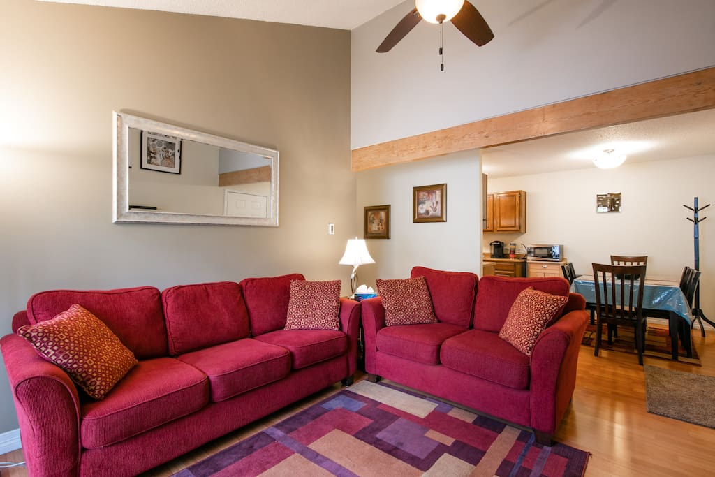 Living Room w/ pullout queen bed