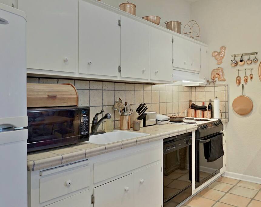 Open kitchen for guests to use