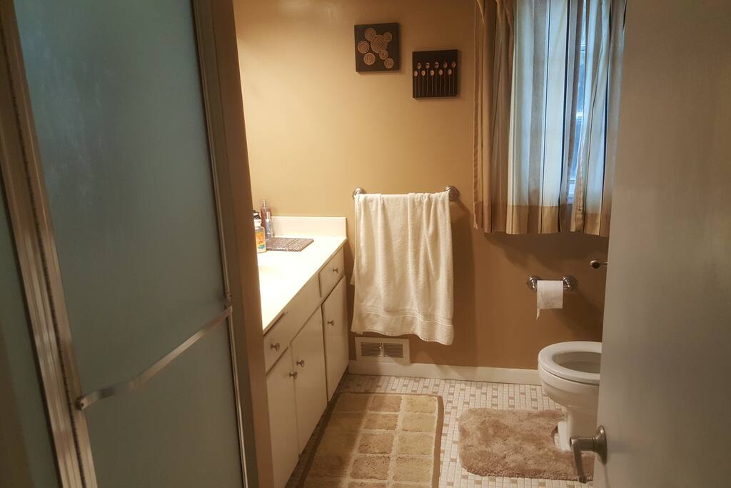 Upstairs Bathroom with Shower - Private for Guests