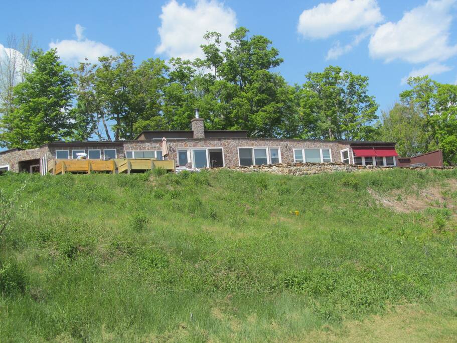 Our earth-bermed house.