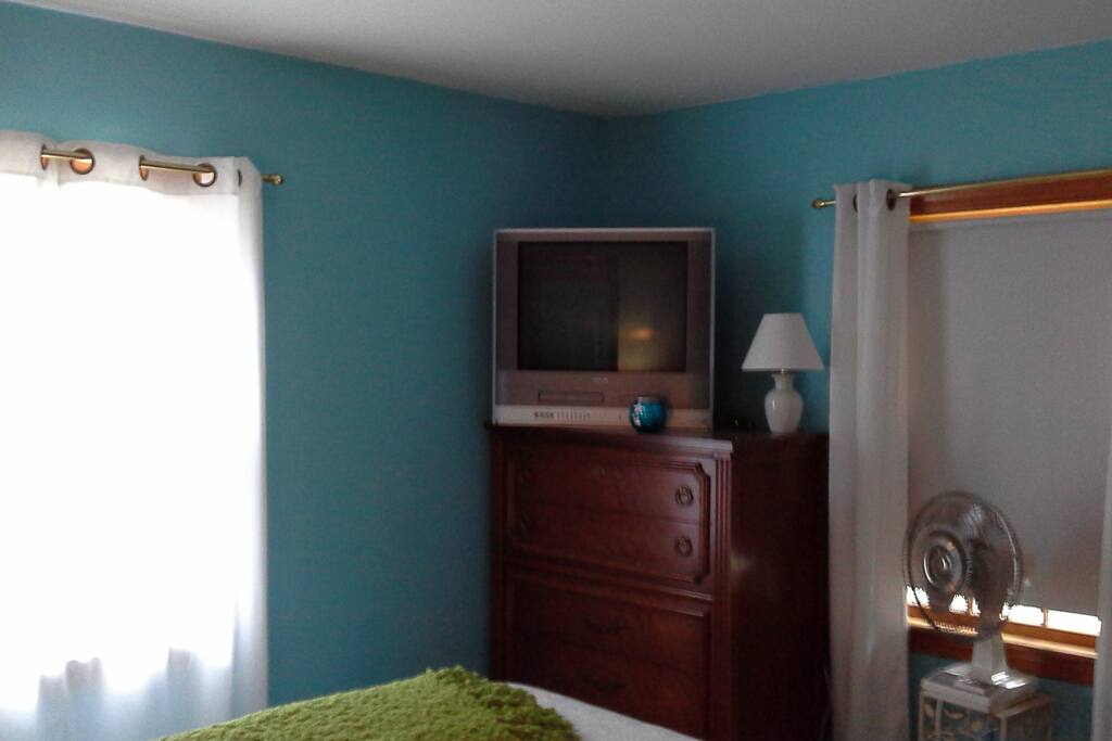 TV has DVD player.