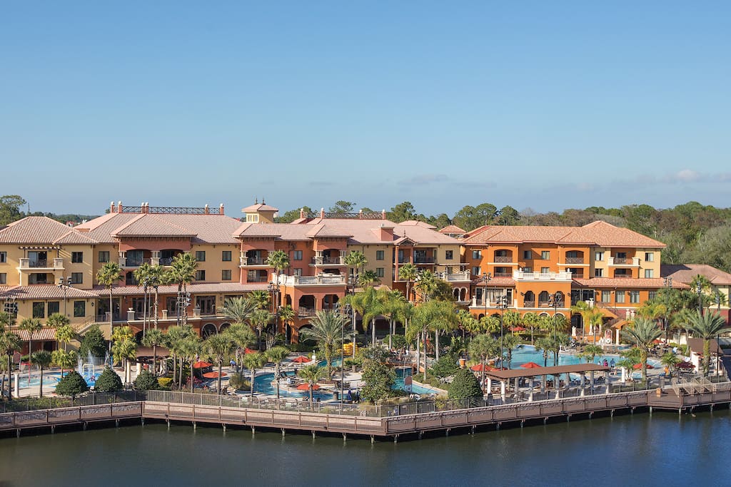Bonnet Creek Resort from the lake