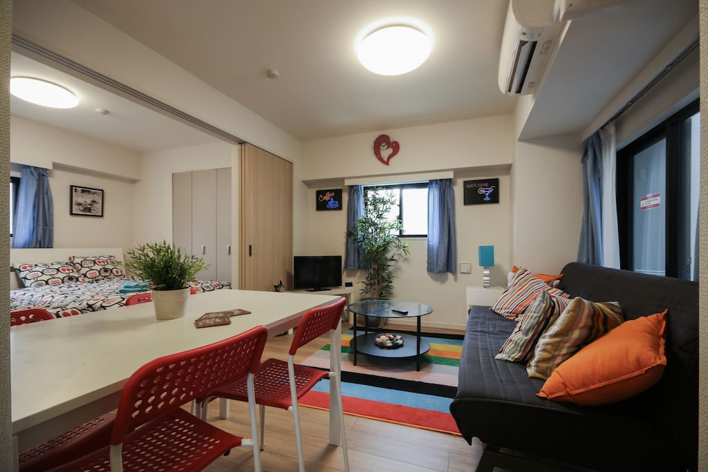 Living room + bedroom