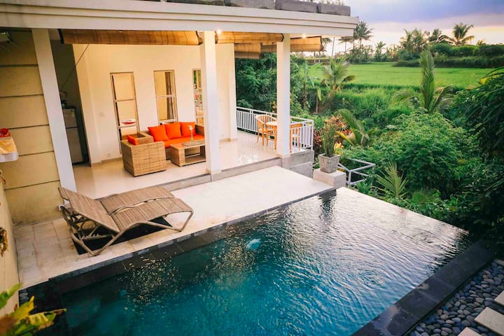 Ubud Peaceful Private Villa with Rice Field View