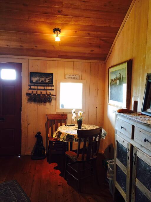 Table and front entry