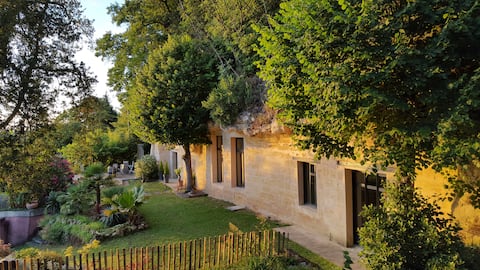 Cave castle with pool and view