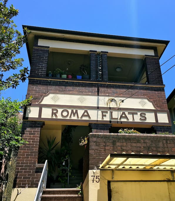 The apartment is at the top of this classic building known as Roma Flats