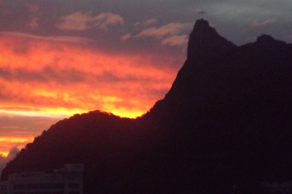 view from balcony - christ statue sunset