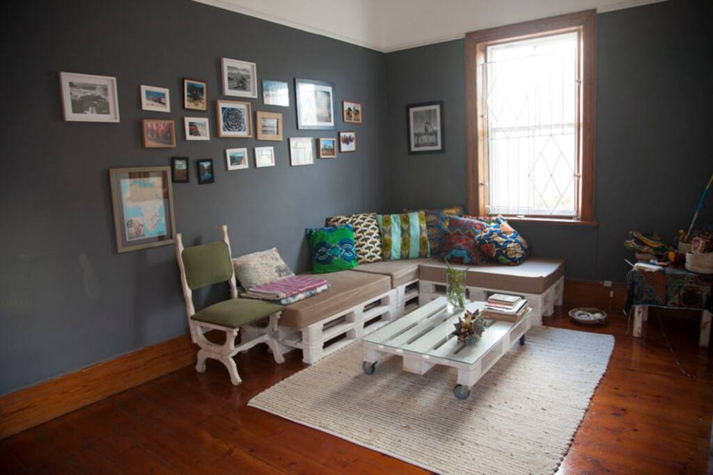 Living room with African touch