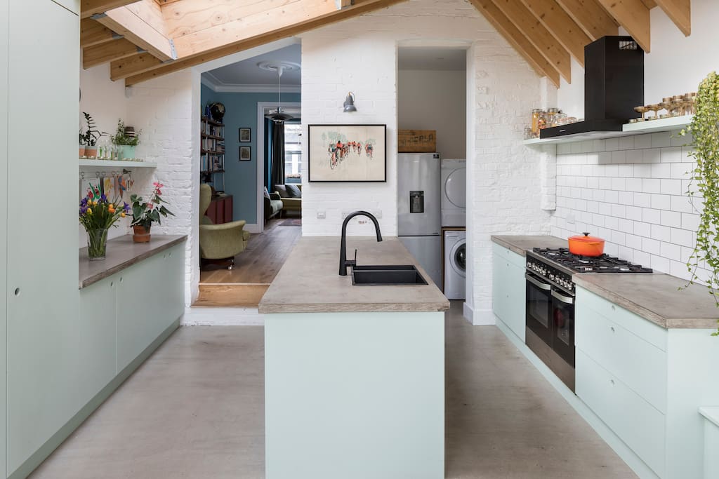 6m long kitchen leading on to garden