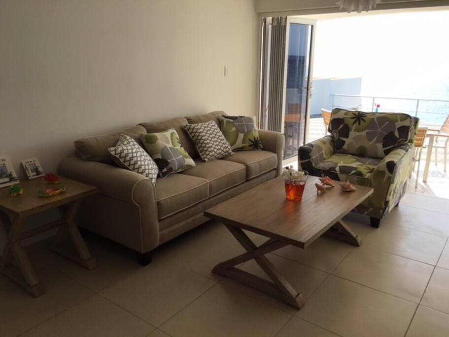 Living room with ocean view