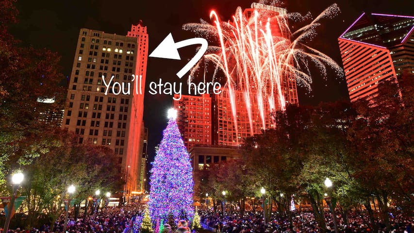 FREE PARKING Large 2BR2BA by Millenium Park