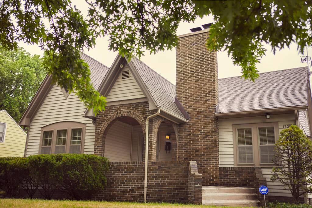 Outside front