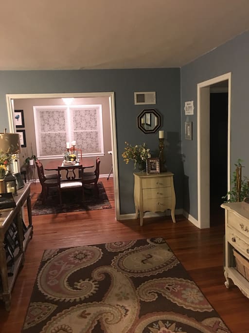 other part of living room, into dining room.