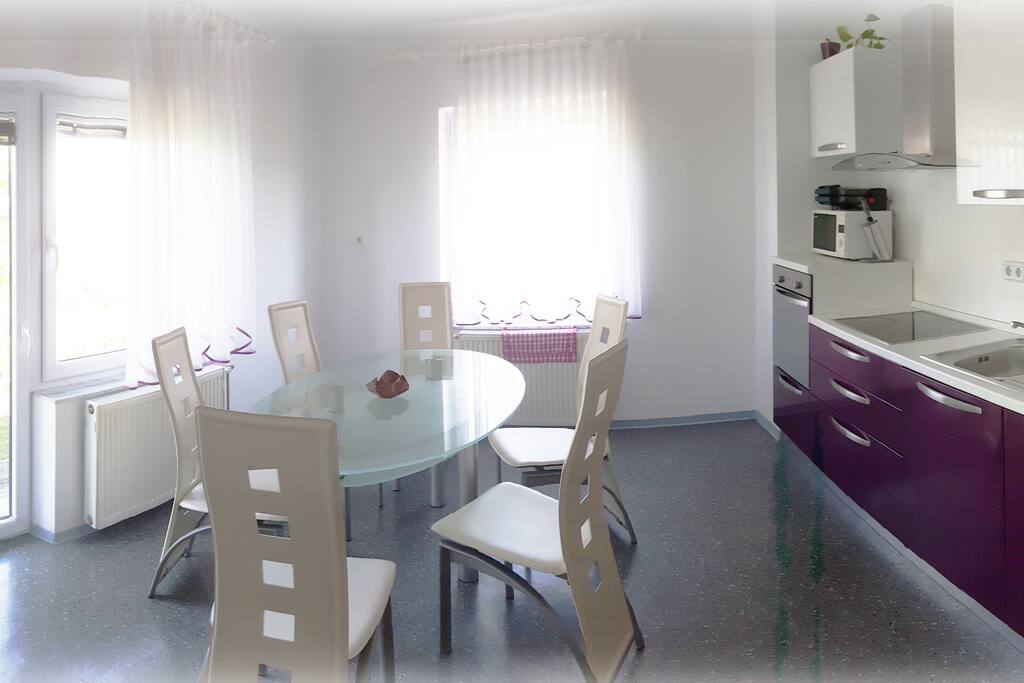Dining Room with fully equipped kitchen.
