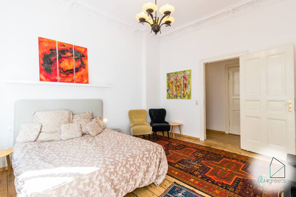 Enjoy your free time in the large double bed.