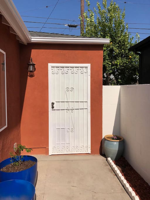 Enjoy amazing weather use screen door to let air in and keep insects out.