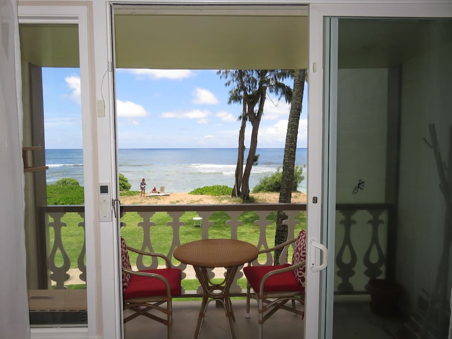 Looking from inside slider. Ocean!