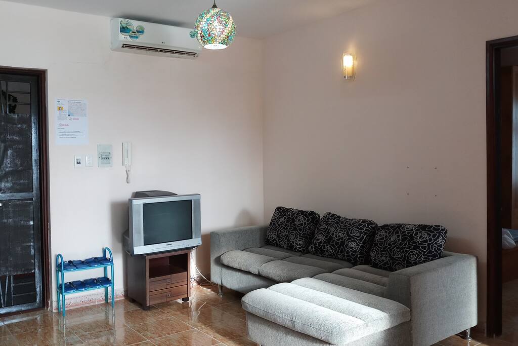 Living room with air conditioner
