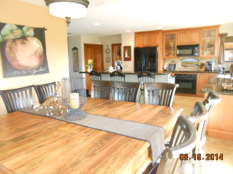 Gourmet Kitchen surrounded by windows to enjoy the view.