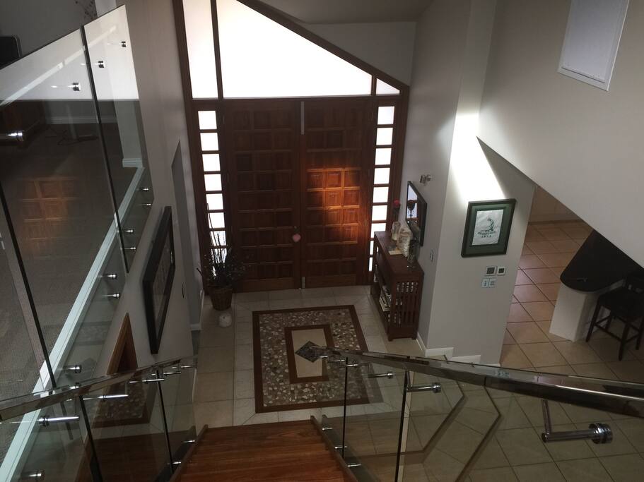 Looking down at Entrance