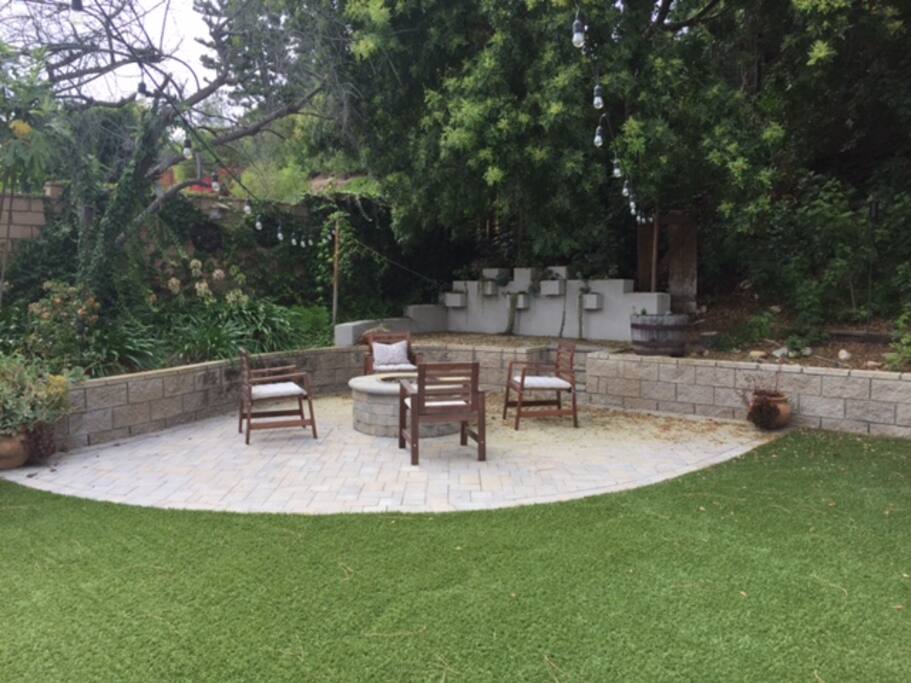Private yard with succulent garden and fire pit. S’mores optional!