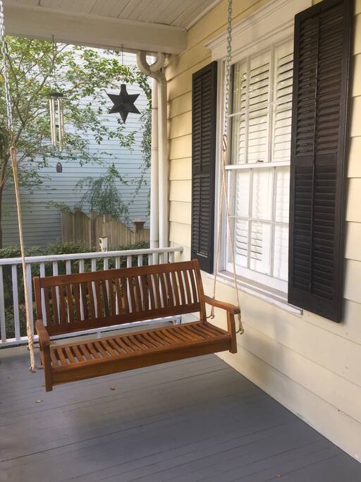 Front porch swing.