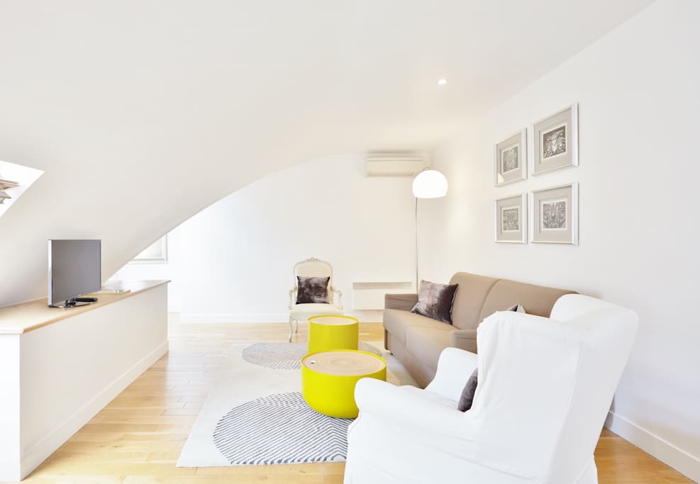 Living Room - Sofa bed, satellite TV