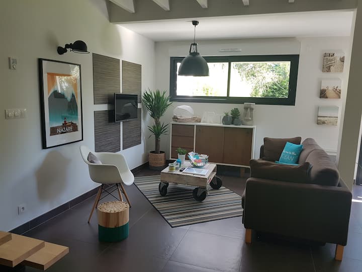 Maison Bois Contemporaine à Moins De 10'des Plages - Landes