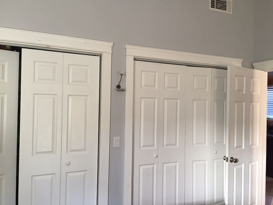 Large closets in the bedroom