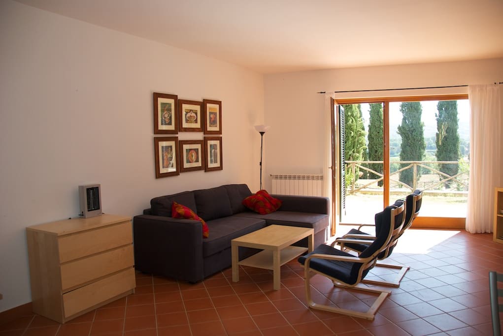 Living area and the front patio