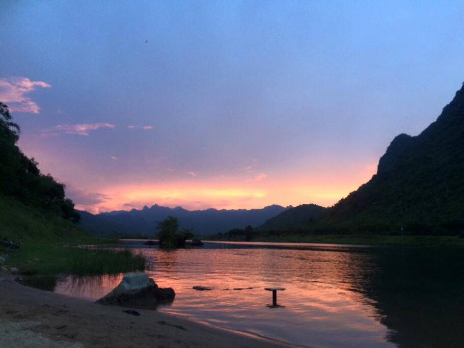 Sunset from our beach