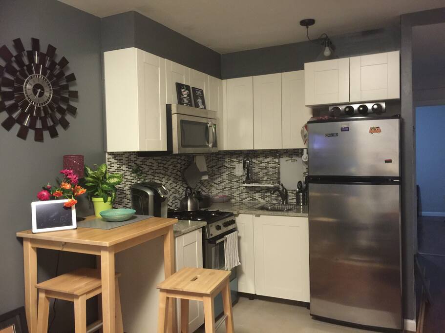 Kitchen with all new and modern appliances.