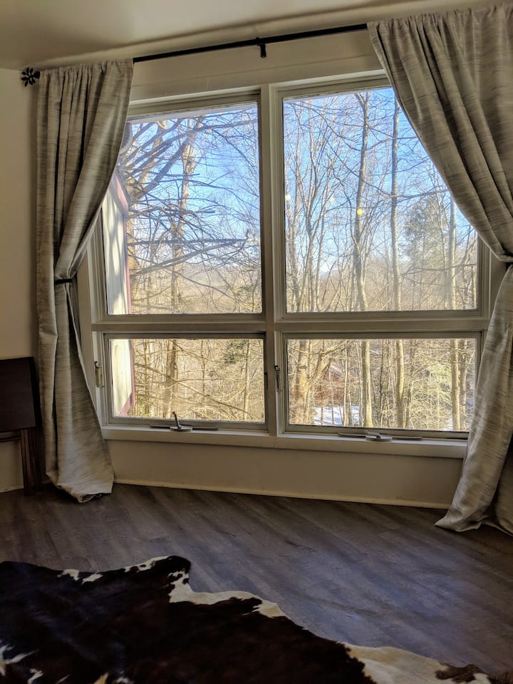 ¡Amplias ventanas en la sala de estar con hermosas vistas!